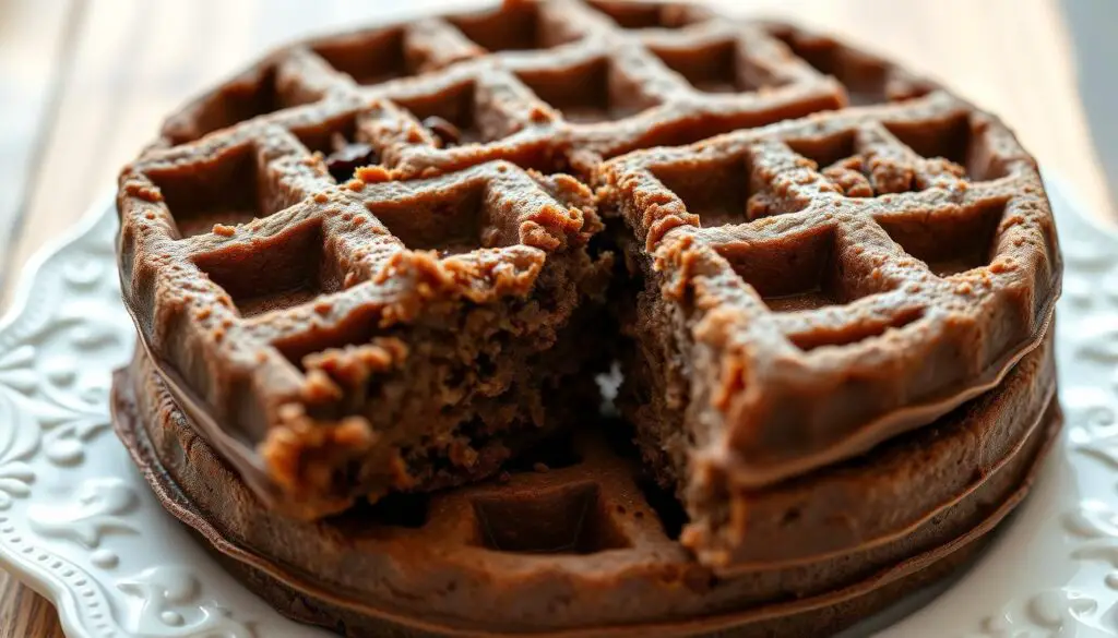 Cakey waffle brownies texture