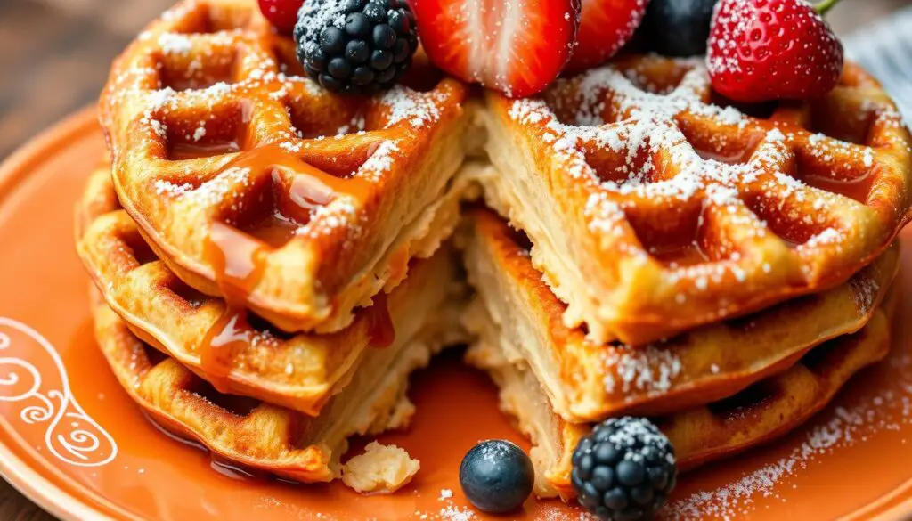 French toast waffle breakfast fusion