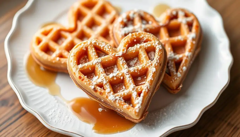 Heart-shaped waffles