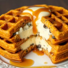 Pumpkin Cheesecake Stuffed Waffle Recipes