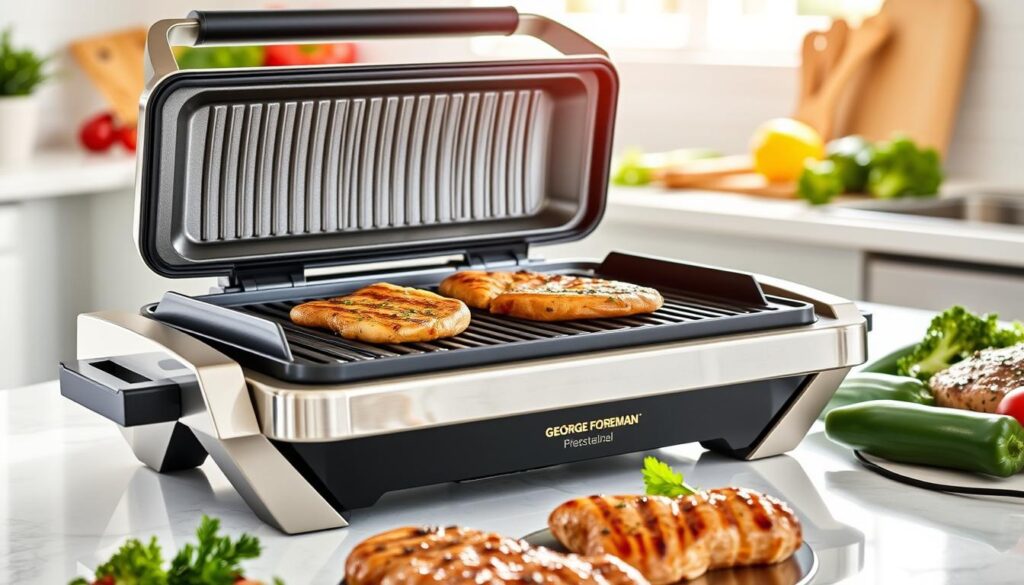 George Foreman grill with removable plates