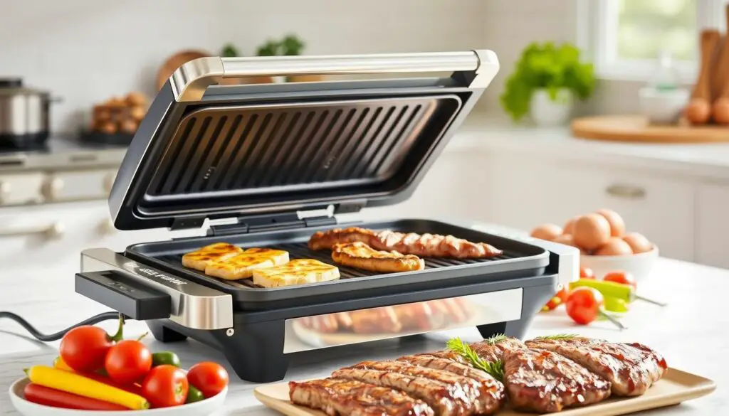 George Foreman grill with removable plates