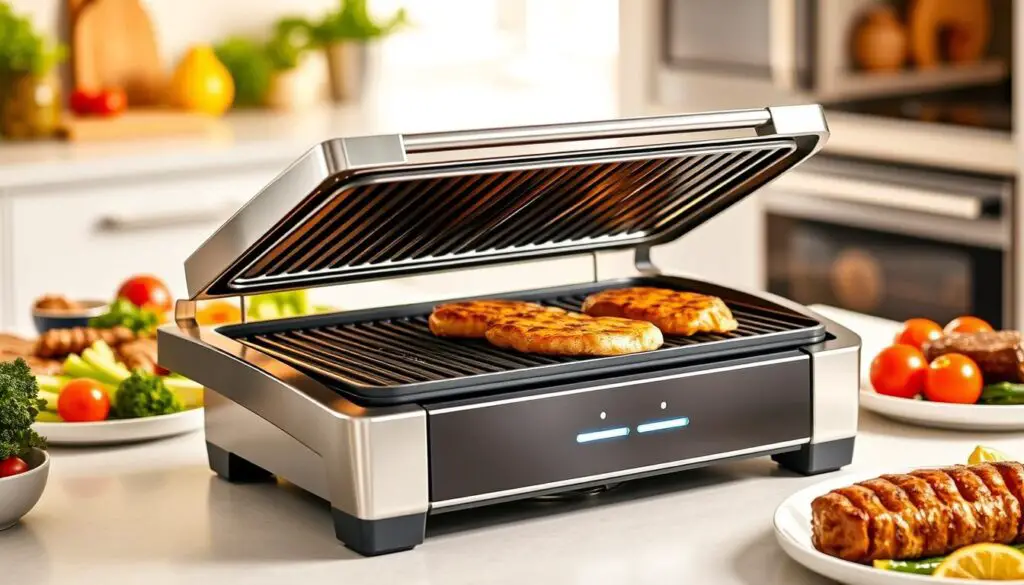 George Foreman grill with removable plates