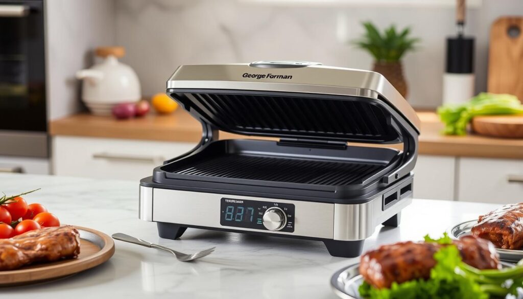 George Foreman smokeless grill with temperature control