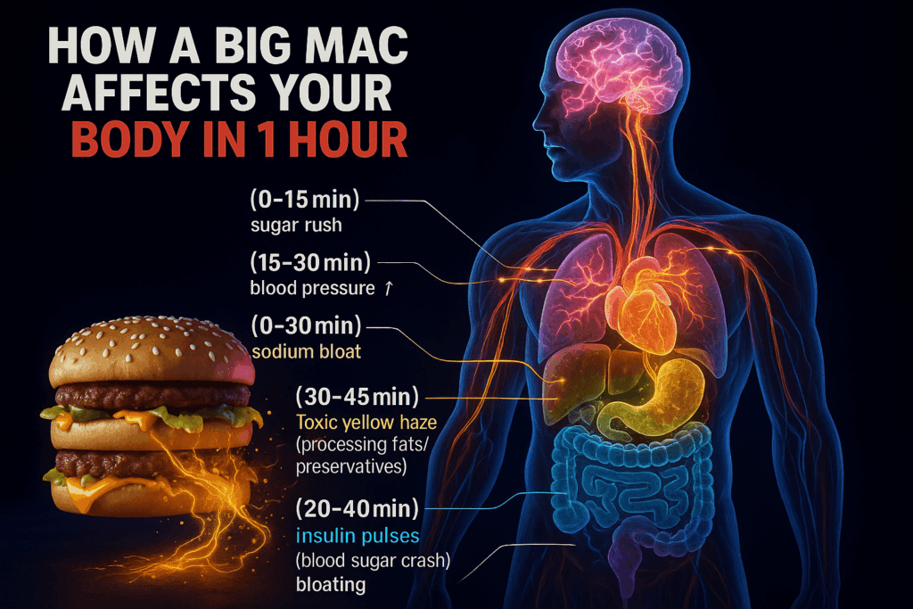 How a Big Mac Affects Your Body in 1 Hour